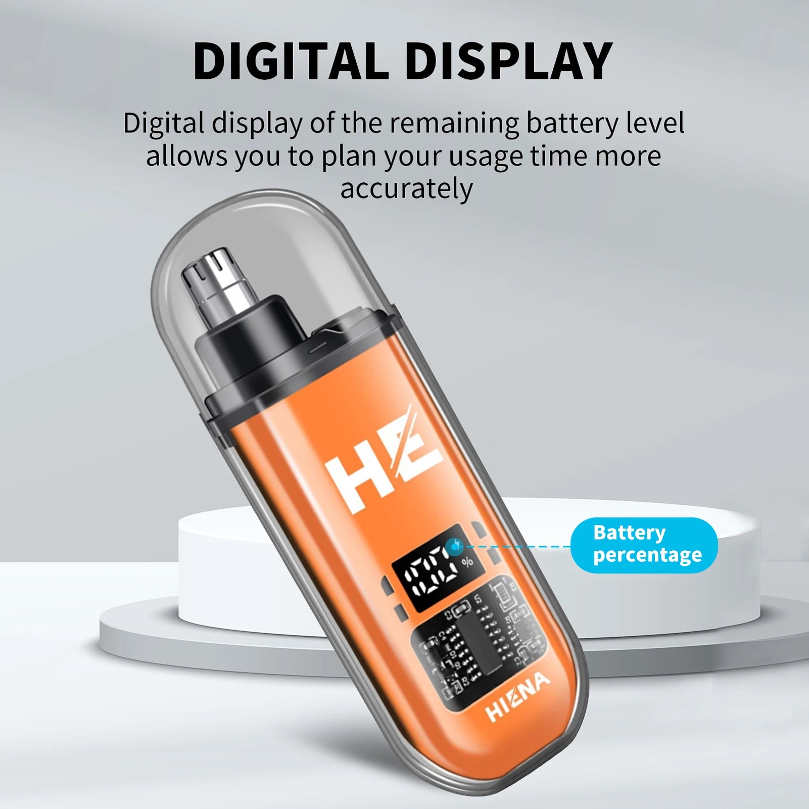 Nose Clippers Facial Hair Trimmer Digital Display Rechargeable Nose Trimmer Gift for Boyfriend Father Birthday