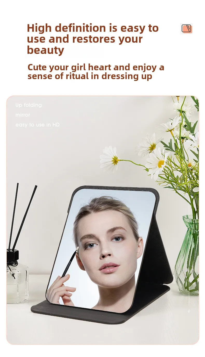 Portable Folding Makeup Mirror with Creative Design - Smarsty