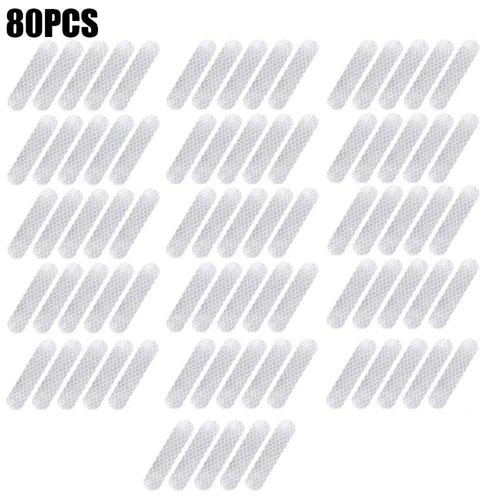 80-10PCS Helmet Safety Warning Reflective Stickers Strip Waterproof High Visibility Reflector Tape For Night Riding Walking Car by Smarsty