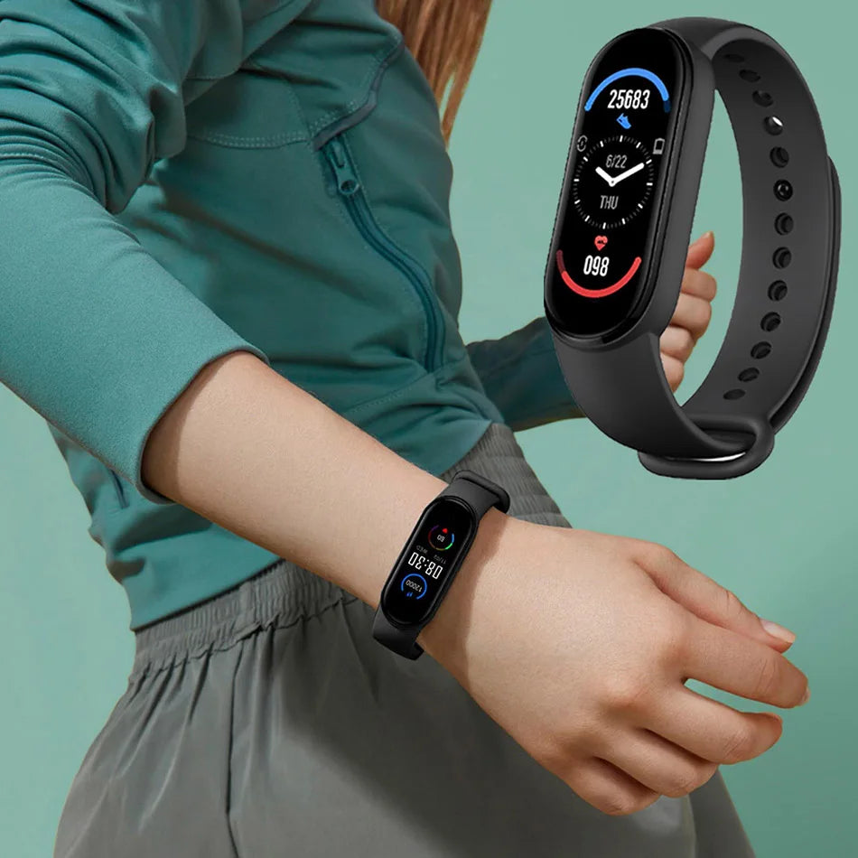M6 Smart Watch for Fitness Tracking and Heart Rate Monitoring - Smarsty