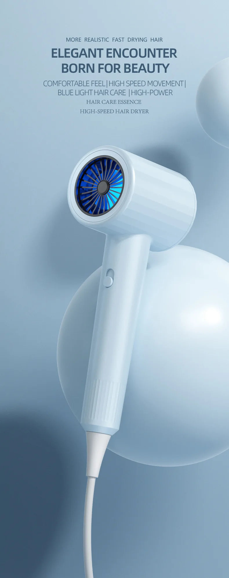 Mini Folding Hairdryer 750W with Travel Bag for Hair Care - Smarsty