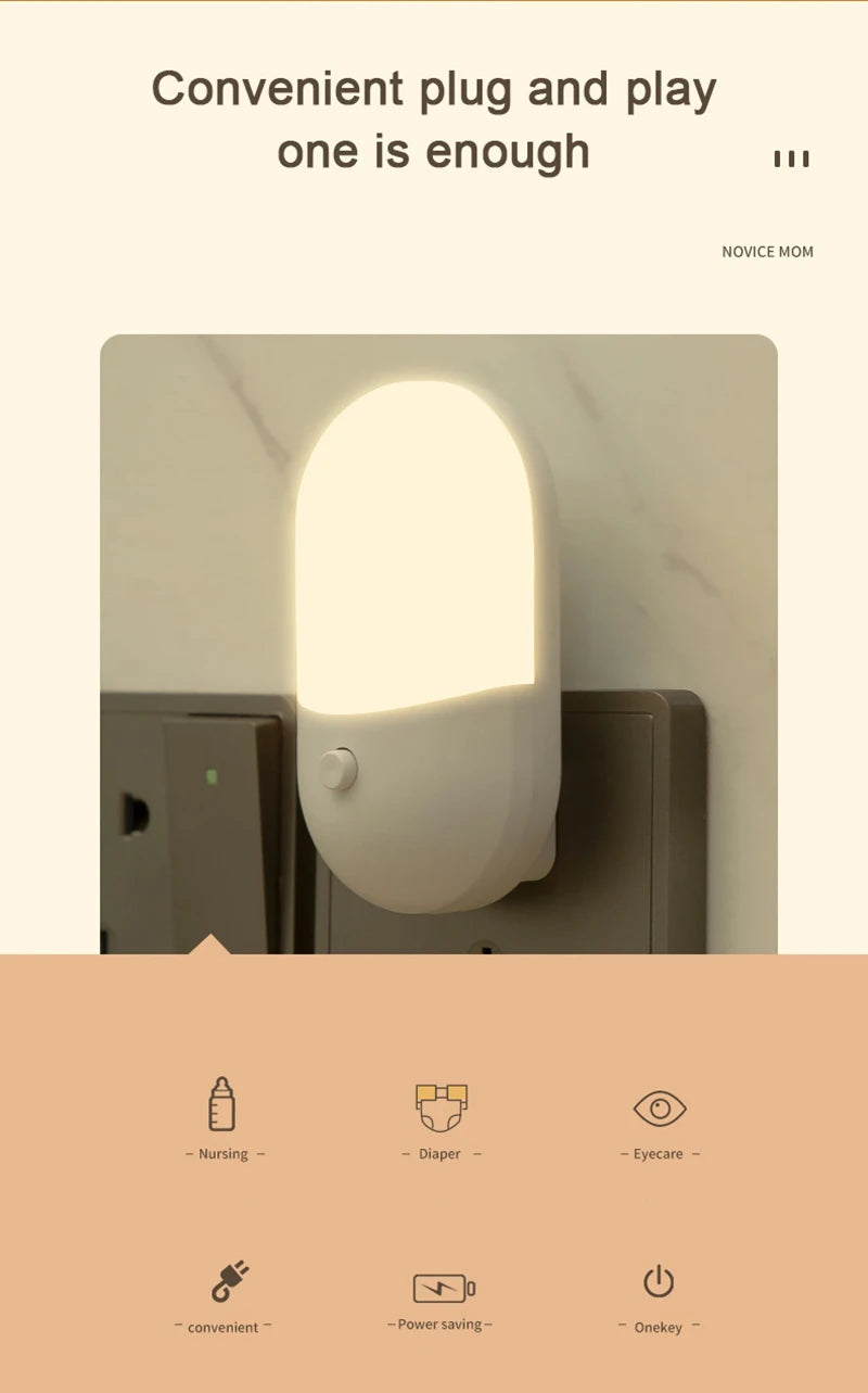 LED Bedside Lamp Mini Night Light for Kids - Smarsty