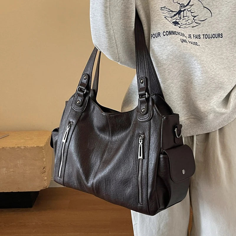 PU Leather Shoulder Bag With Soft Interior For Women - Smarsty