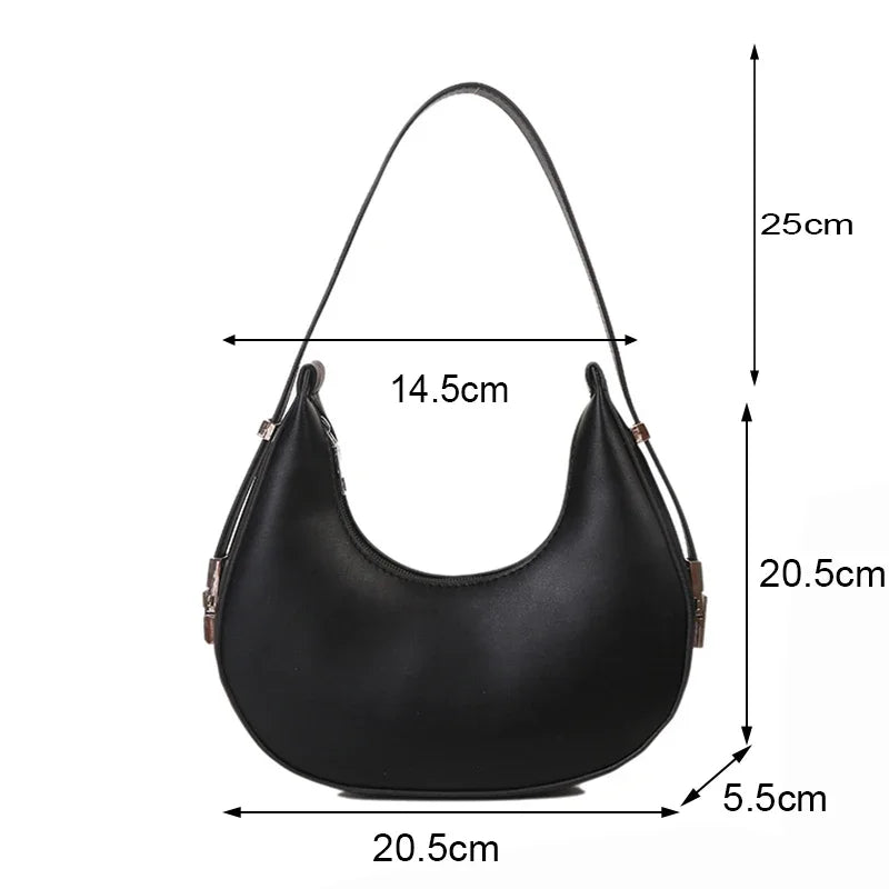Luxury PU Leather Hobo Bag For Women With Zipper Closure - Smarsty