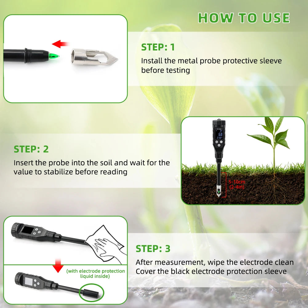 Smart Soil PH Meter with Bluetooth Data Logging - Smarsty