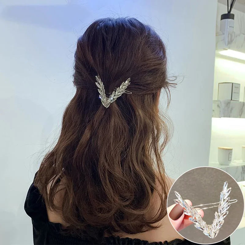 Luxury Crystal Hair Clip for Women with V Shape Design - Smarsty