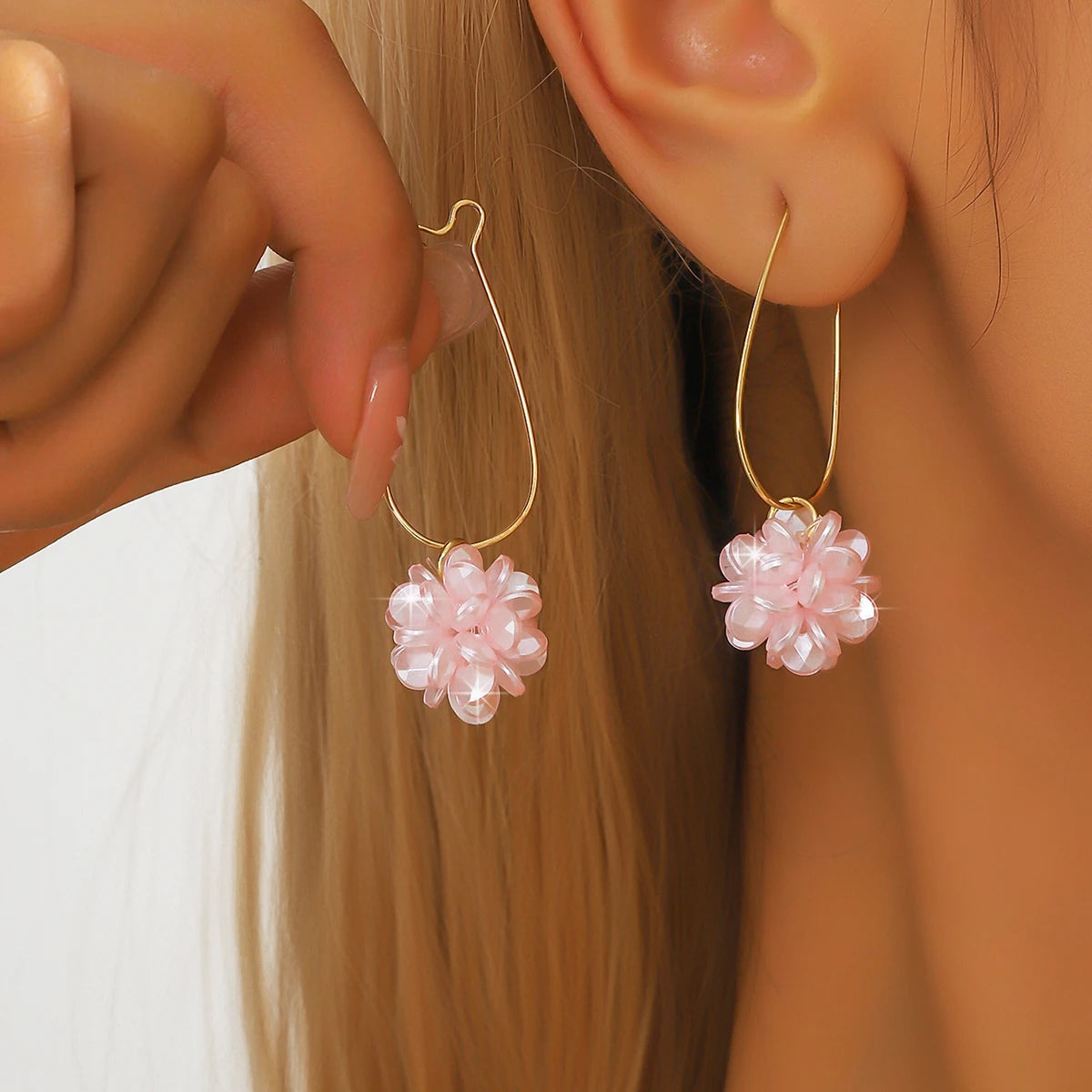 Versatile Pearl Petal Ball Earrings For Women Fashion Set - Smarsty