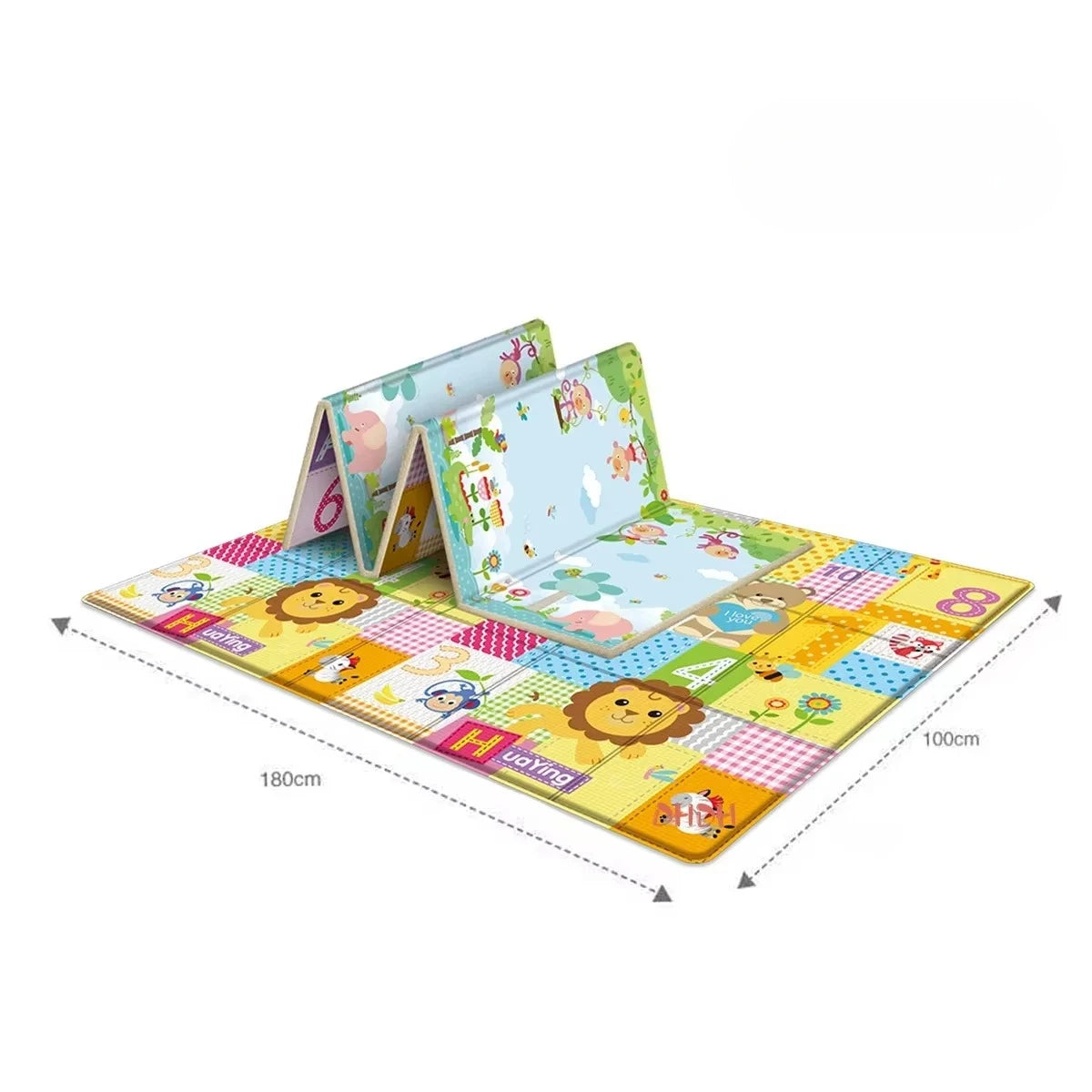 Foldable Baby Play Mat Children's Double-sided Pattern Protection Non-slip Activity Carpet Children's Educational Activity Mat by Smarsty