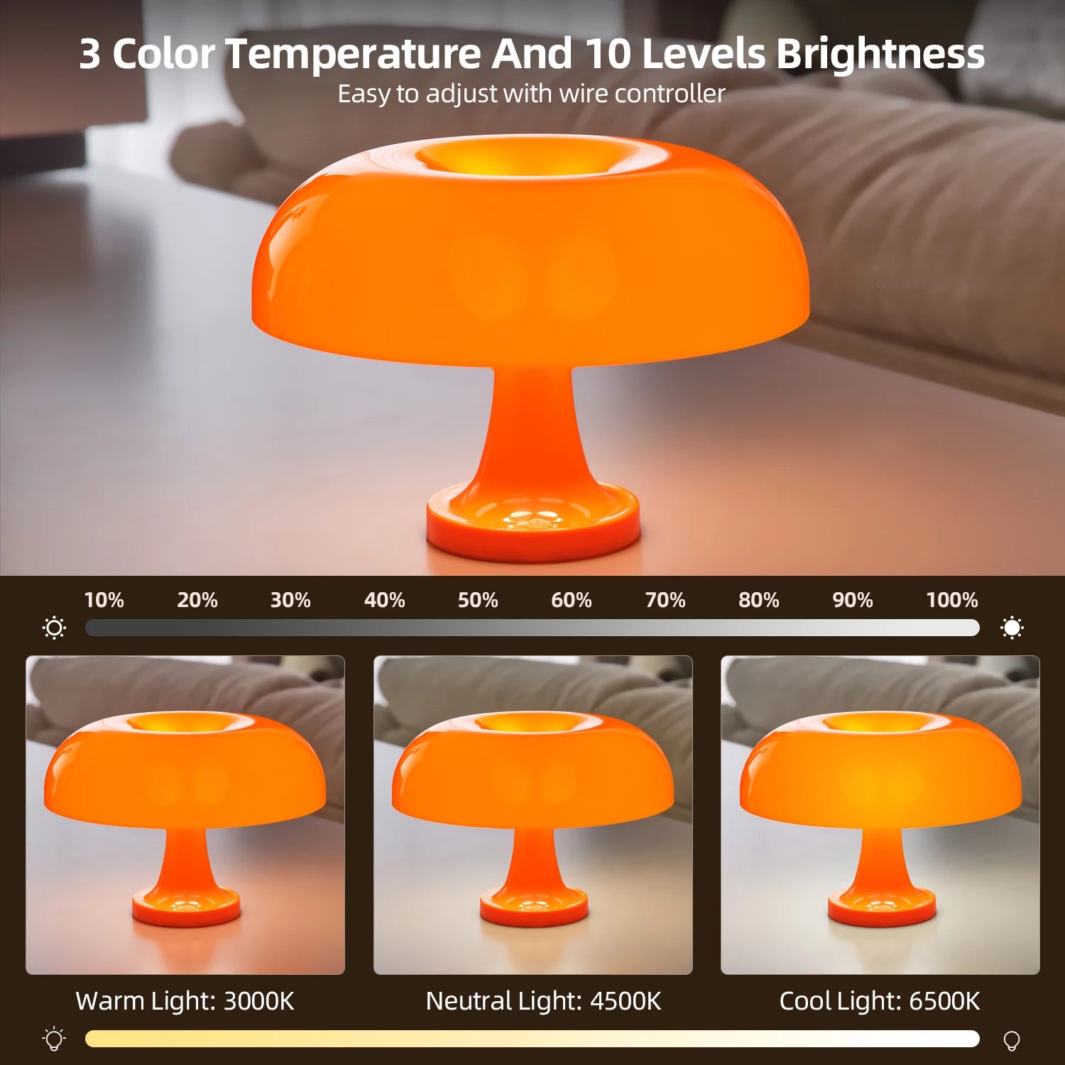 Minimalist Mushroom Table Lamp for Modern Bedrooms - Smarsty