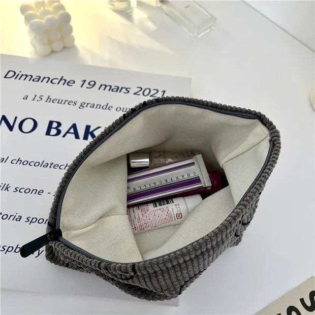 Makeup Bag Travel Toiletry Bag Cute Makeup Brushes Bag Cosmetic Bags for Women Zipper Makeup Bags for Purse - Smarsty