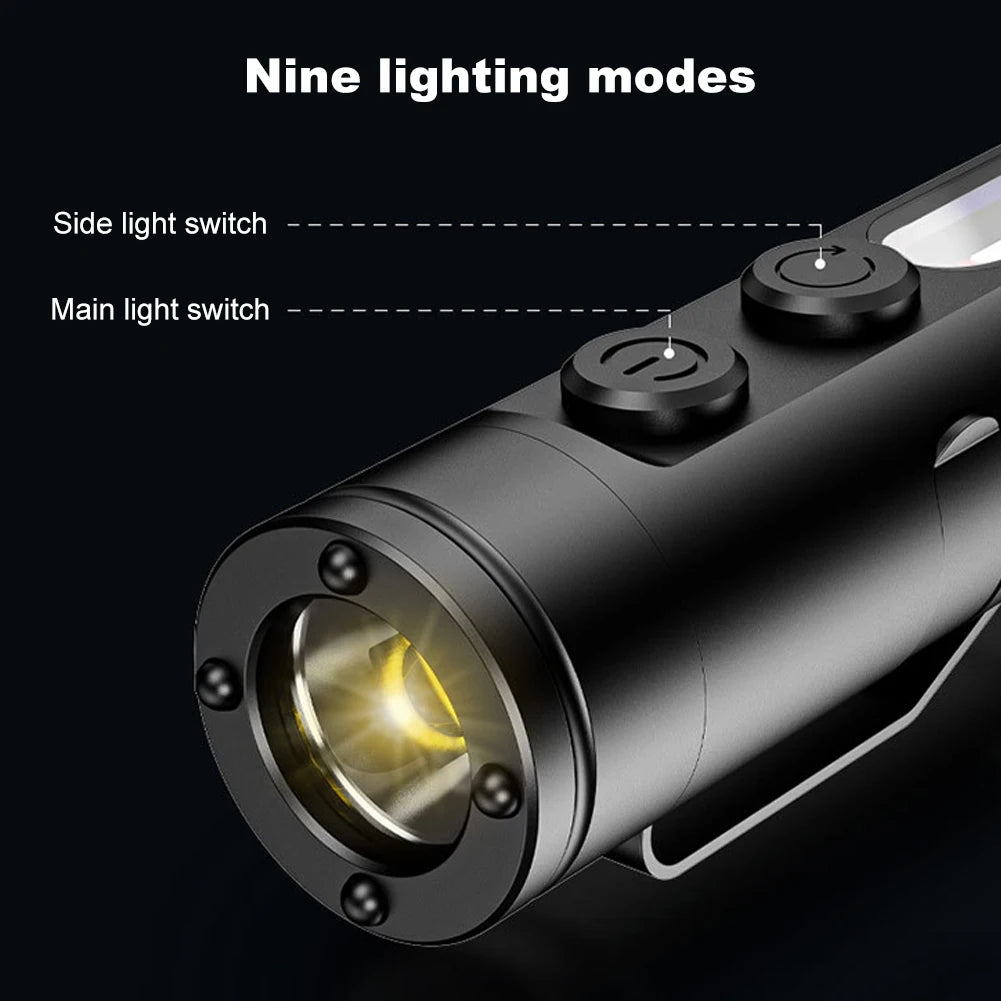Taclite Mini Flashlight The Ultimate Everyday Micro Tool Emergency Rechargeable LED Magnetic Tactical Flashlight with Hat Clip