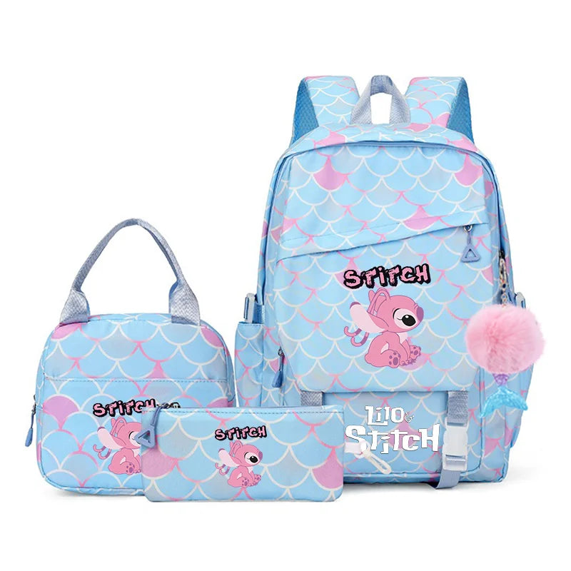 Lilo Stitch Kids Backpack Set 3 Piece Kawaii School Bags - Smarsty