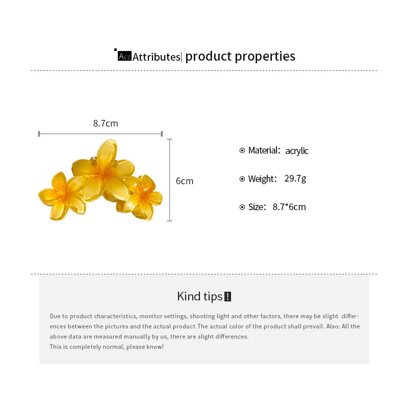 Sunflower Gradient Flower Hair Clip Secure Beach Style - Smarsty