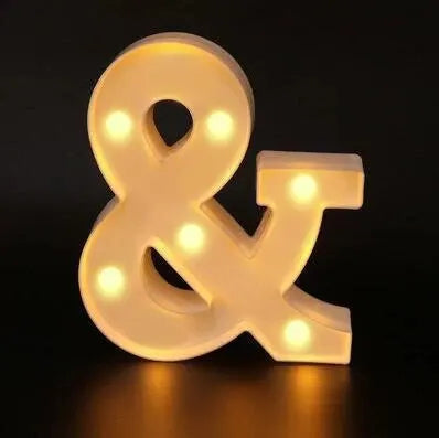Colorful LED Letter Light for Weddings and Birthdays - Smarsty