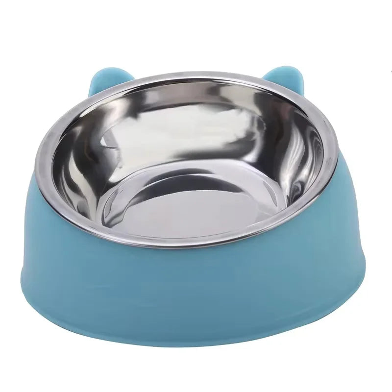 Stainless Steel Cat Bowl with Inclined Design for Easy Feeding - Smarsty
