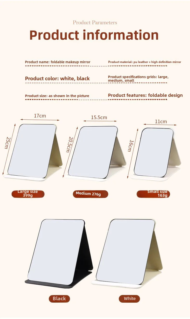 Portable Folding Makeup Mirror with Creative Design - Smarsty