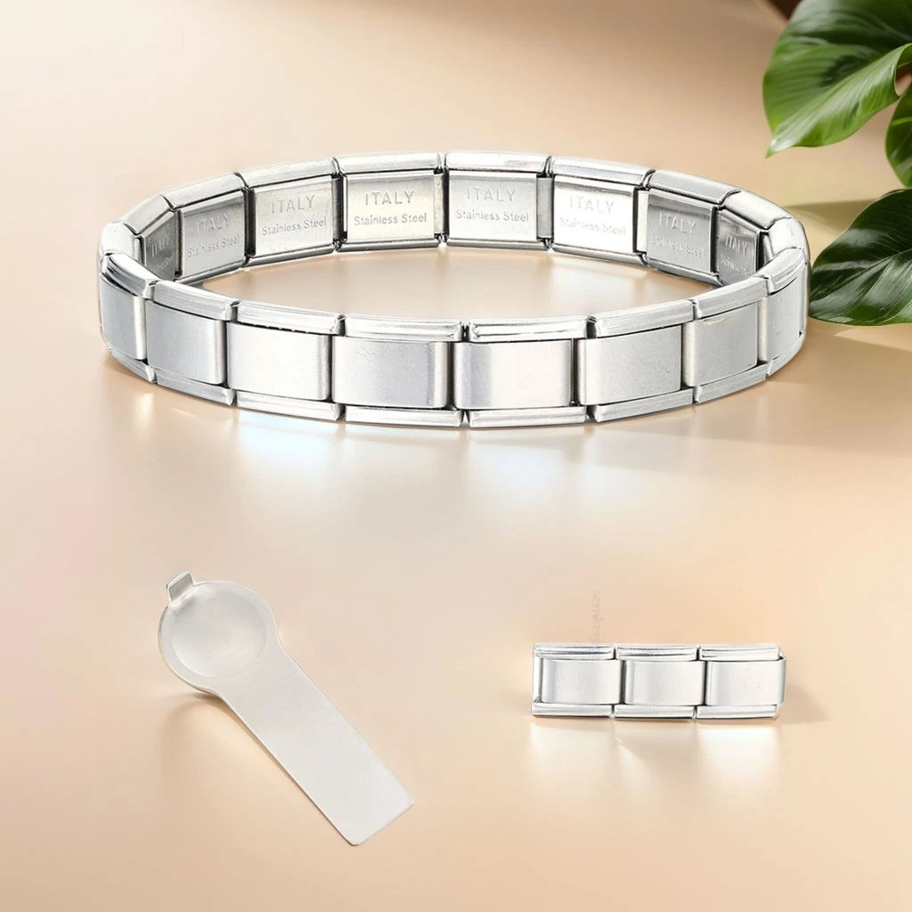 Italian Charm Bracelets DIY Stainless Steel Bangle Gift - Smarsty