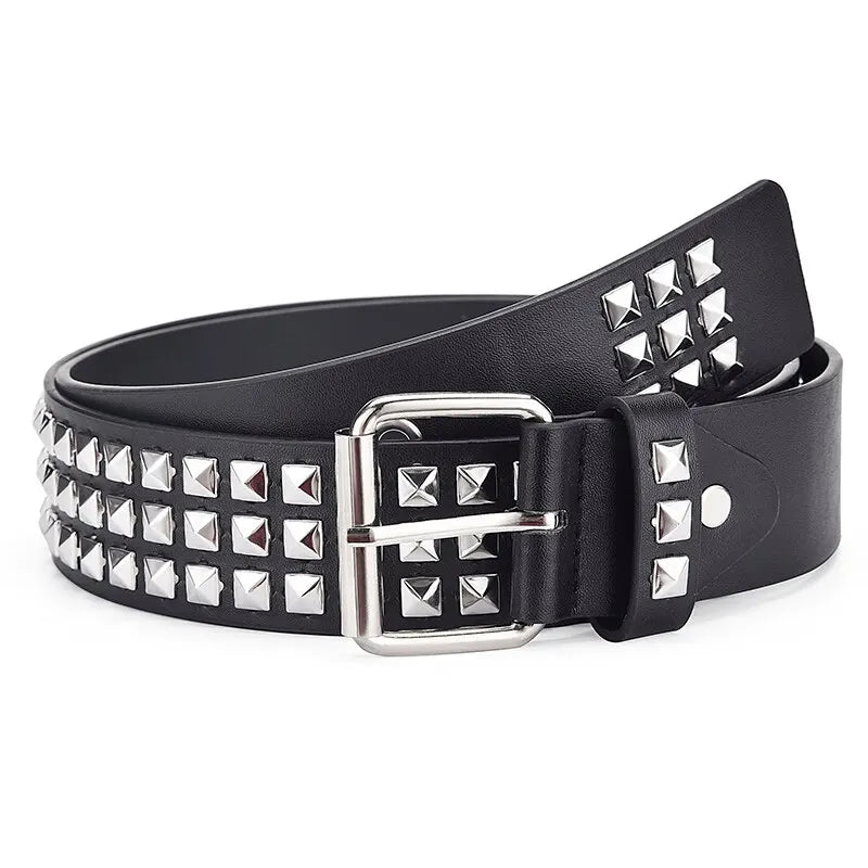 Unisex Punk Pyramid Rivet Belt Stylish Metal Hardware - Smarsty
