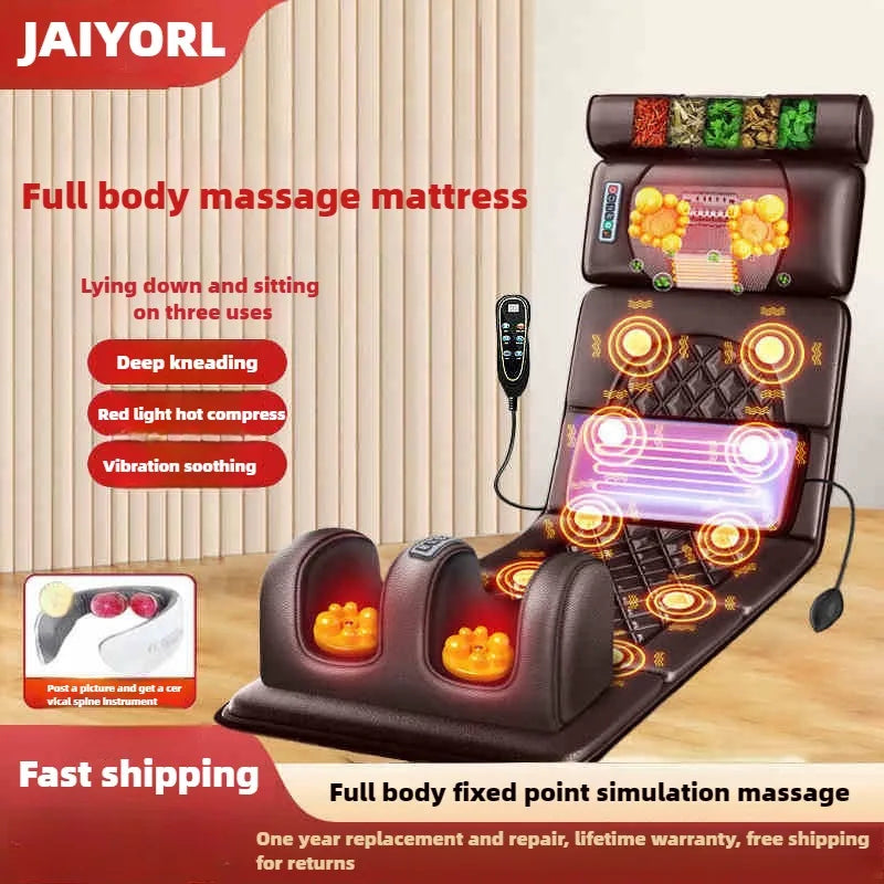 Electric Full Body Massage Mattress With Heating Relaxation Feature - Smarsty