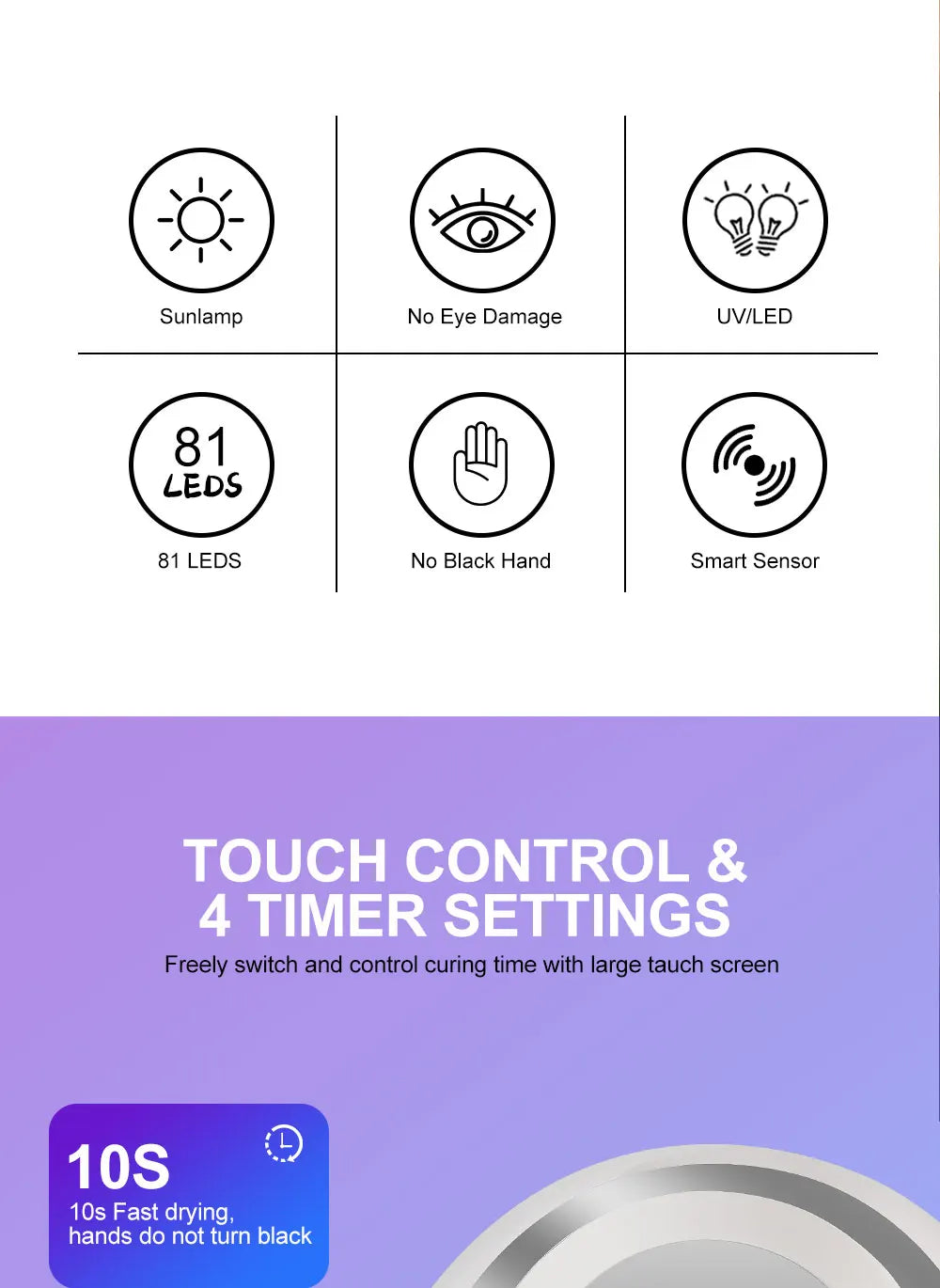 Sun X26 Max UV LED Nail Lamp with Auto Sensor - Smarsty