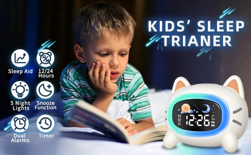 Kids Alarm Clock with Sleep Training and Sound Machine - Smarsty