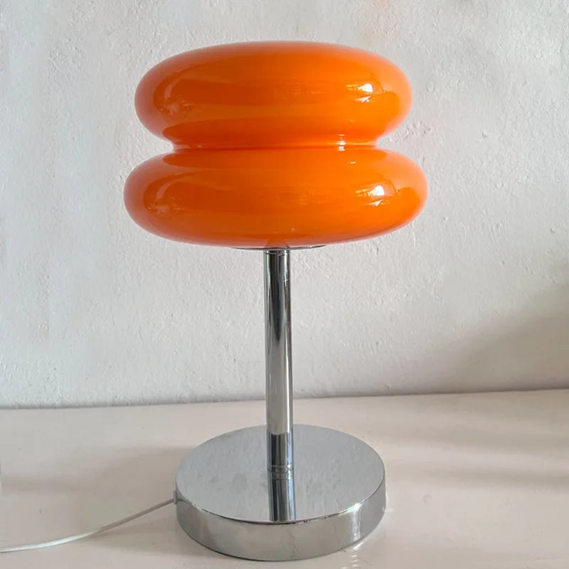 Trichromatic Dimming Macaron Glass Table Lamp for Cozy Bedrooms - Smarsty