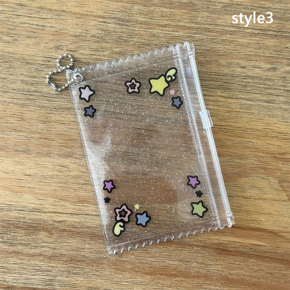 INS Transparent Candy Bag Badge Holder Korean Photocard Holder Display Bag Pendant Idol Photo Card Protective Cover Card Holder
