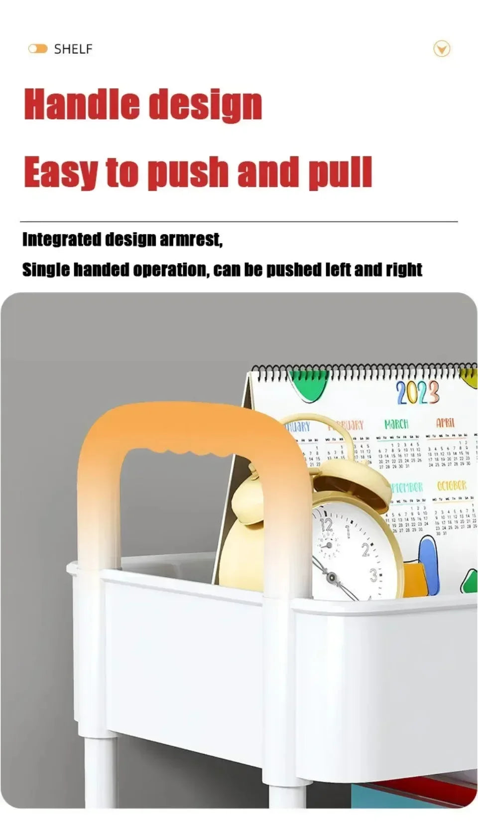 Bookshelf Storage Trolley Mobile Kitchen Organizer Cart with Wheels Save Space Household Shelves Bedroom Snacks Storage Rack by Smarsty