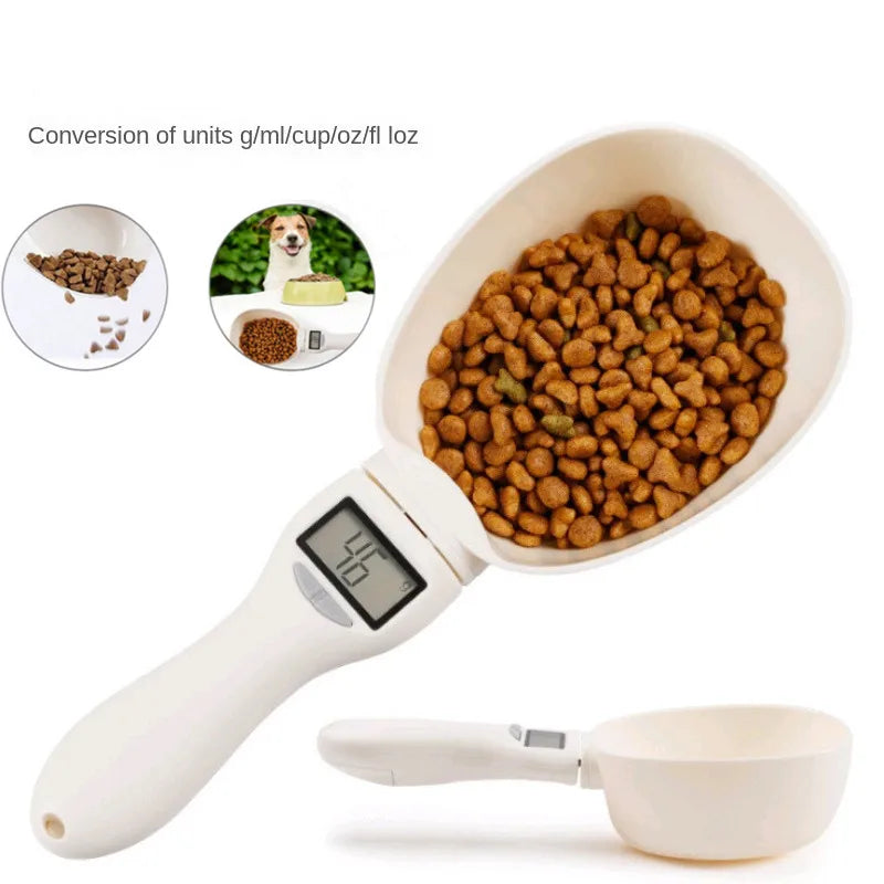 Pet Food Scale LCD Electronic Precision Weighing Tool Dog Cat Feeding Food Measuring Spoon Digital Display Kitchen Scale by Smarsty