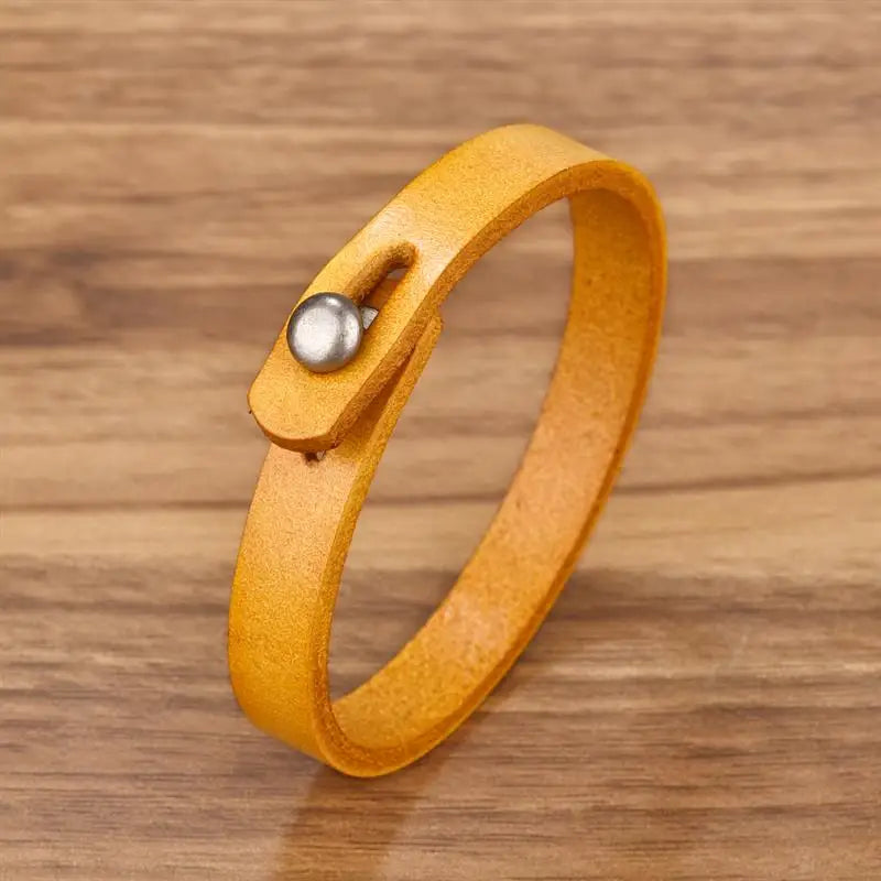 Vintage Genuine Leather Wrap Bracelet Durable Punk Wristband - Smarsty