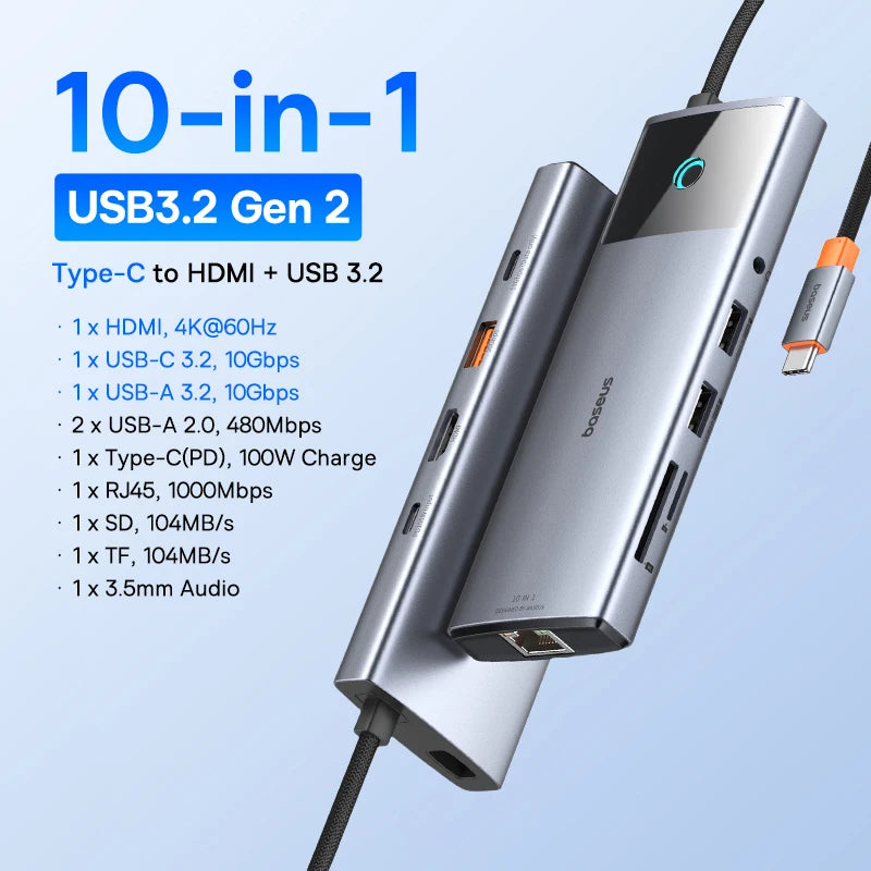 Usb C Hub 8K Hdmi Expansion For Multiscreen And Peripherals