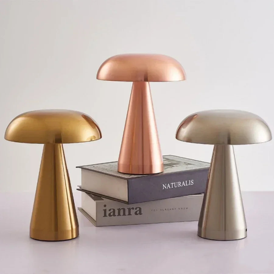 Retro Mushroom LED Touch Sensor Table Lamp for Bedroom Decor - Smarsty
