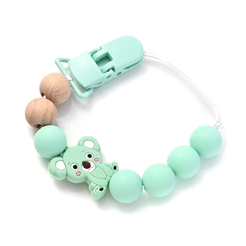 Baby Soother Plastic Pacifier Clip Animal Cartoon Silicone Dummy Holder Chain For Baby Nipple Chain Nursing Chew Toy Shower Gift by Smarsty