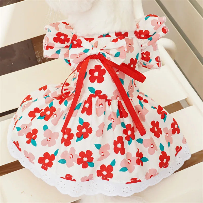 Floral Summer Pet Dress for Dogs and Cats - Smarsty