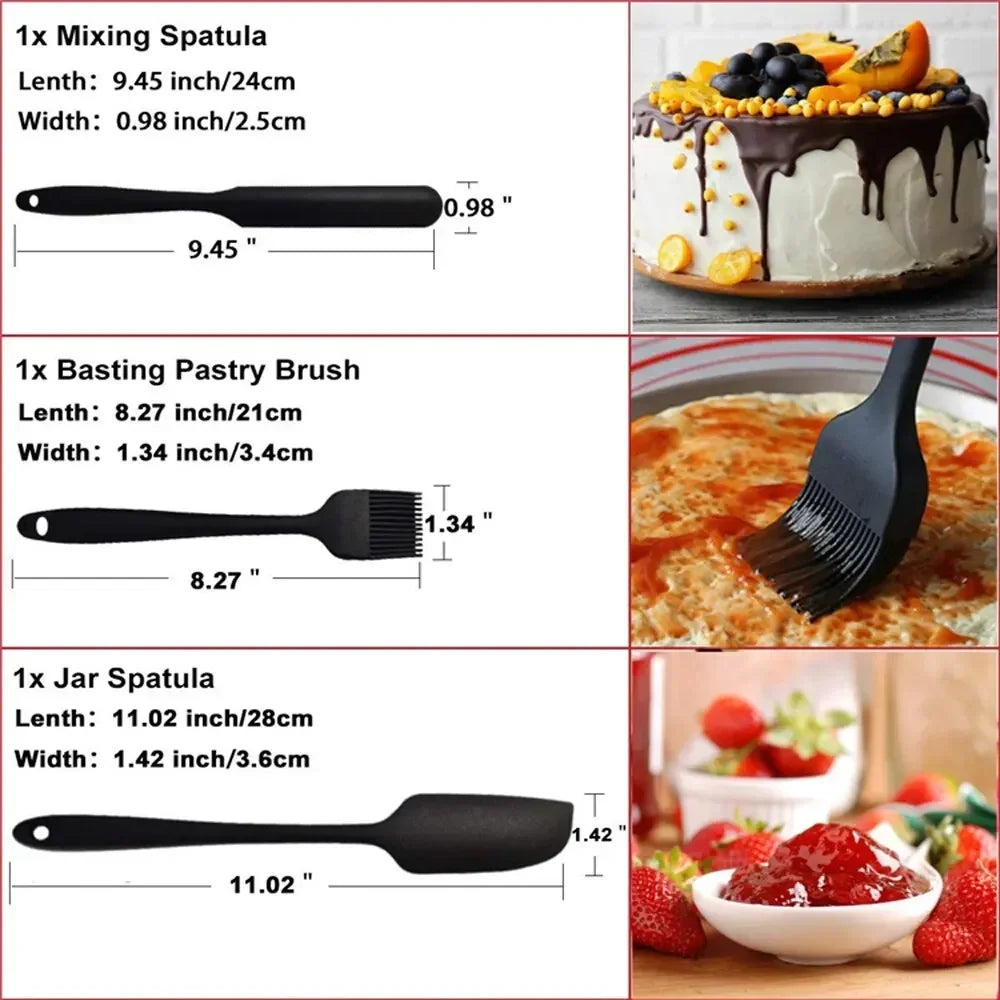 Silicone Spatula Set for Baking Non Stick Heat Resistant - Smarsty