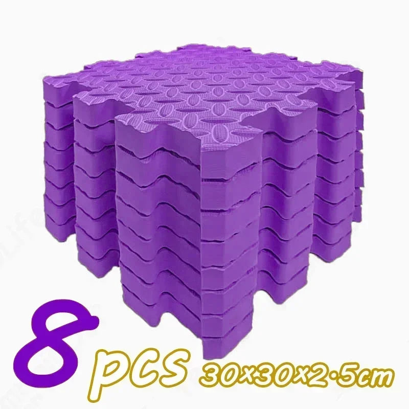 8Pcs/2.5cm Thick Nonslip Baby Crawling Play Mat Soundproof Puzzle Gym Mat for Children's Room and Eco-Friendly Puzzle Mat by Smarsty