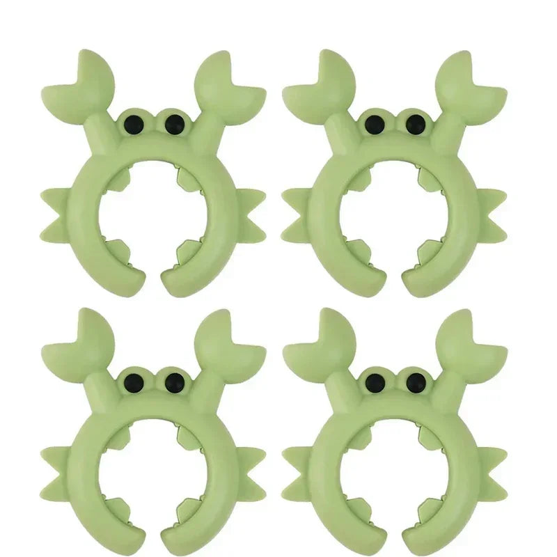 4/1PCS Silicone Spatula Rack Small Crab Anti Scalding Overflow Pot Clip Spoon Holder Clip Universal Shovel Rack Kitchen Gadget by Smarsty