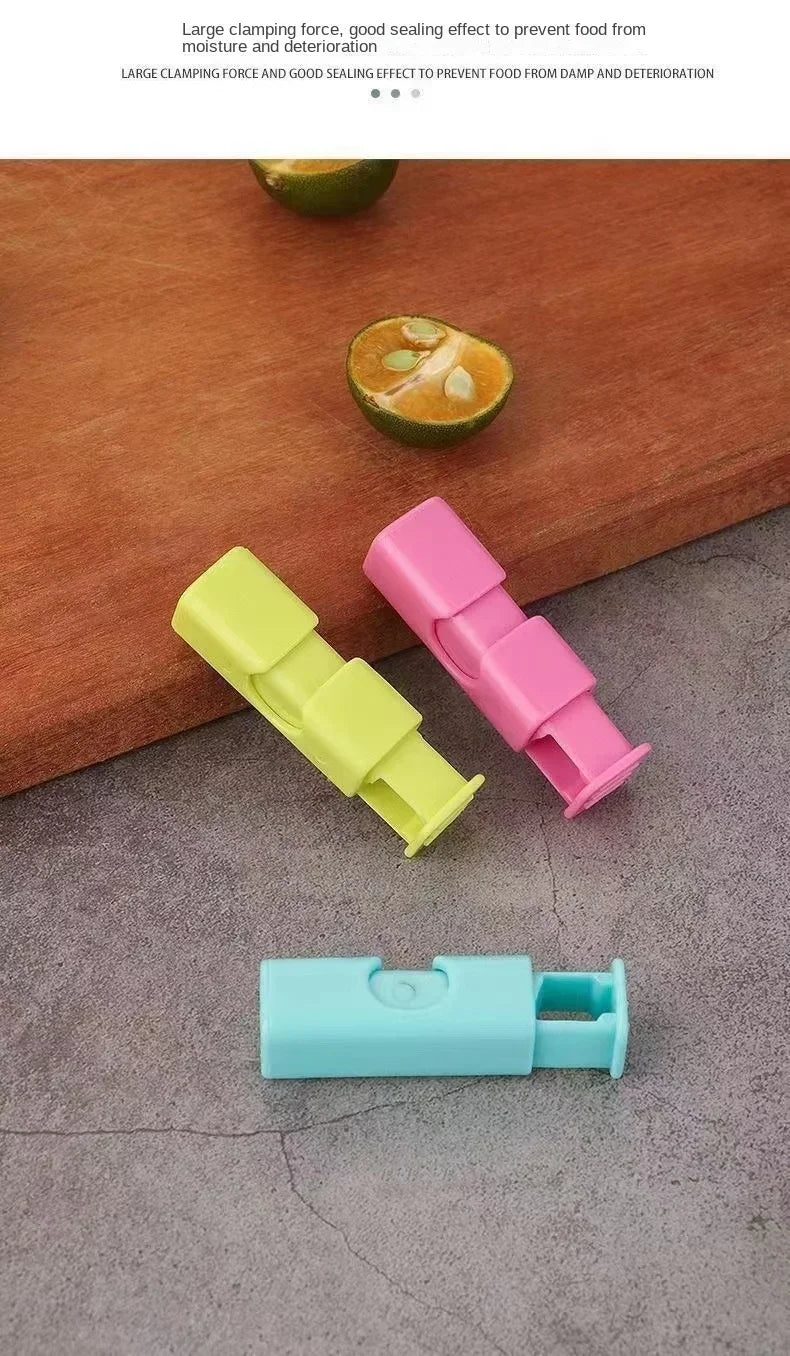 12 PCS Squeeze Bread Bag Clips Reusable Fresh Food Seal Plastic Clip Snack Bag Seal Spring Clip Home Kitchen Storage by Smarsty