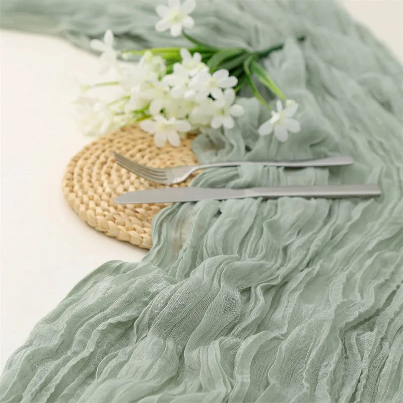 Gauze Table Runner for Rustic Beach Weddings - Smarsty