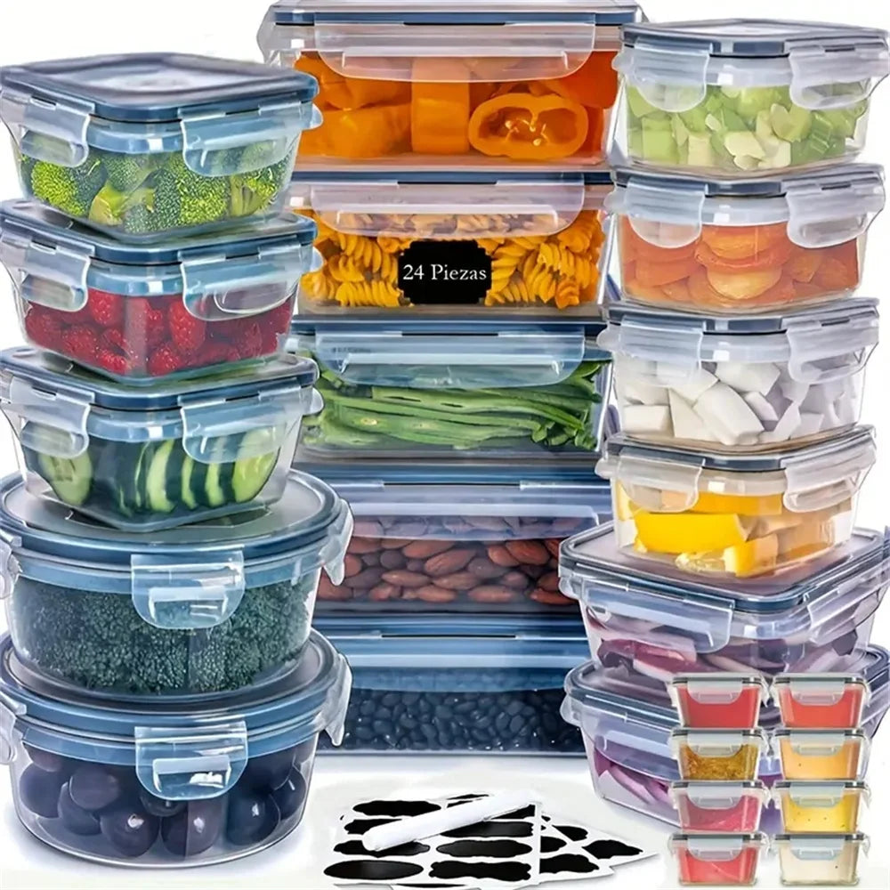 Kitchen Food Containers 12pcs-set,BPA FREE Lunch Box Sugar Cereals Storage Container by Smarsty
