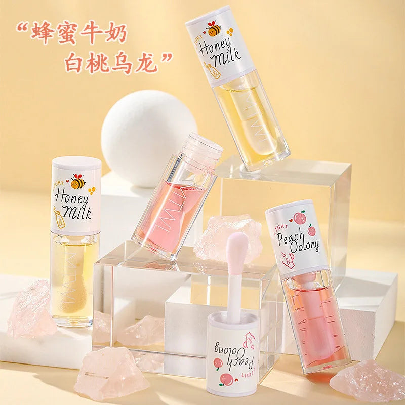 Peach Milk Honey Lip Oil for Moisturizing Lips - Smarsty