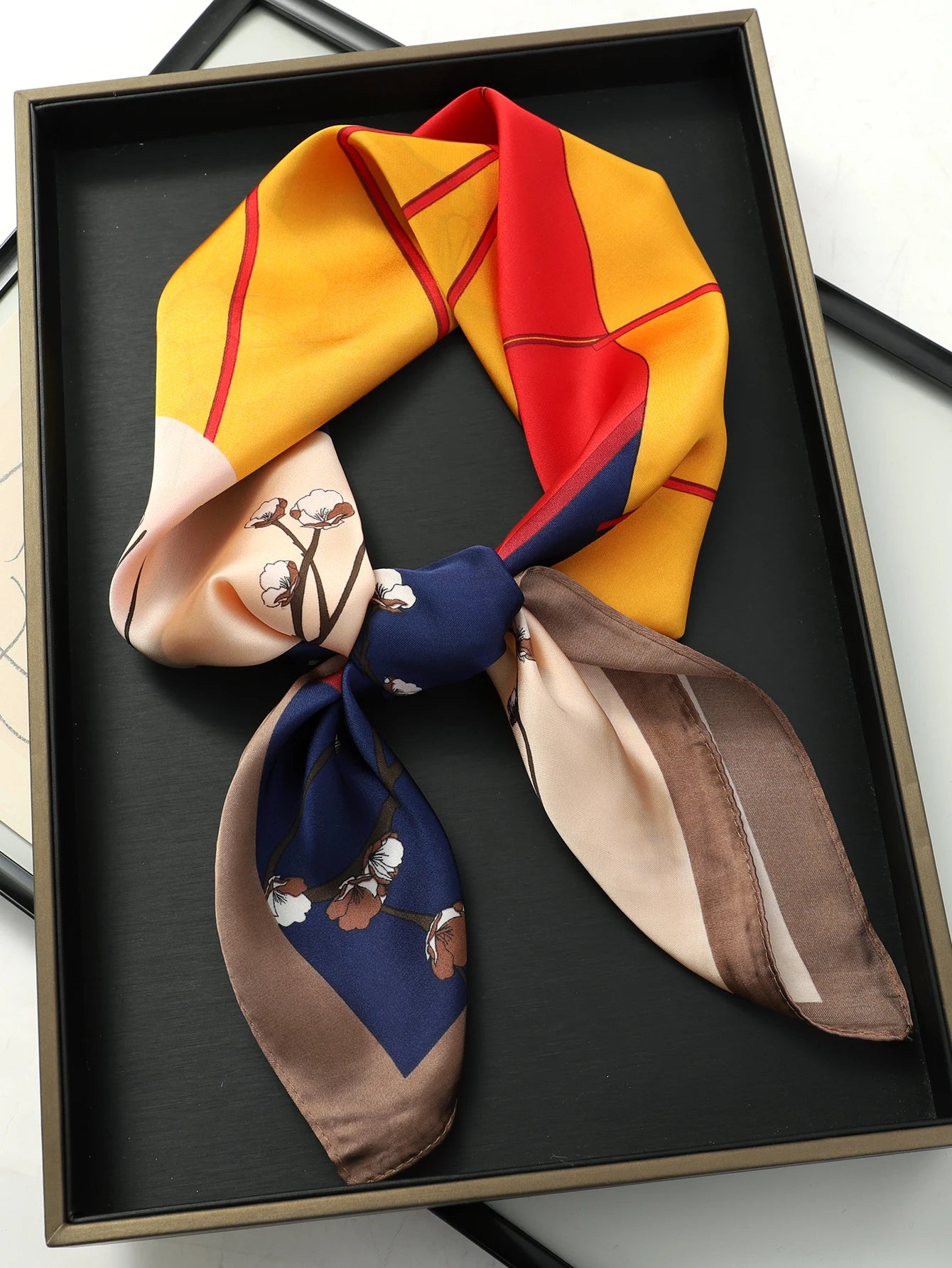 Luxury Silk Satin Scarf for Women with Sun Protection - Smarsty