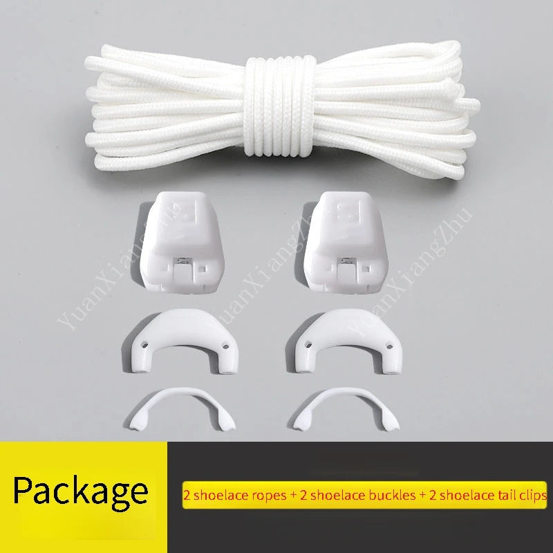 New No tie Shoe laces Round Tennis Laces Without ties Adult Kids Quality Running Sneakers Shoelaces Black White Shoes Accesories - Smarsty