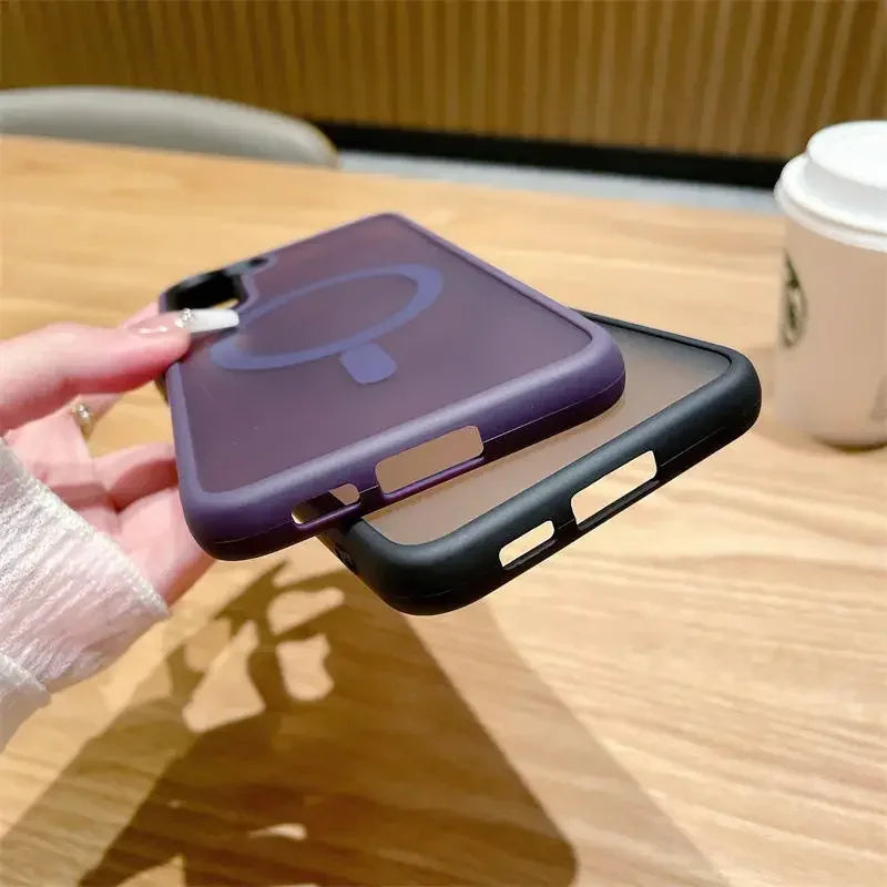 Matte Translucent Galaxy Phone Case With Magnetic Closure - Smarsty