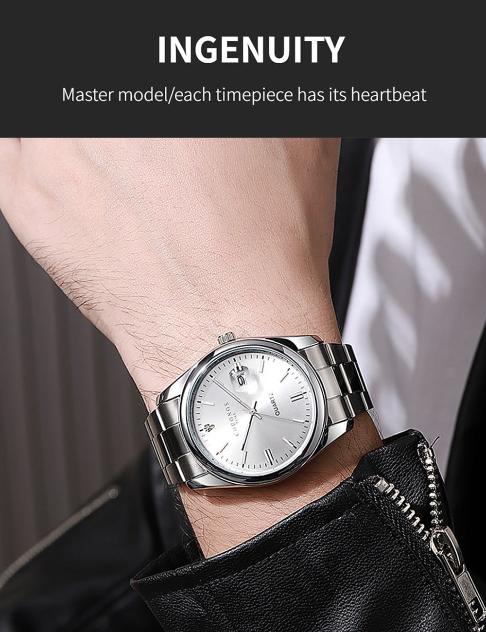 Luxury Waterproof Men's Wristwatch with Luminous Date Feature - Smarsty