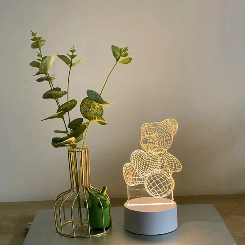 3D Creative Bear Lamp for Unique Bedroom Decor - Smarsty
