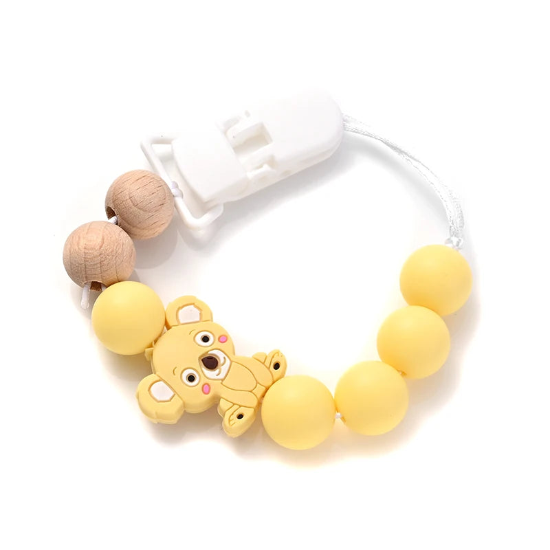 Baby Soother Plastic Pacifier Clip Animal Cartoon Silicone Dummy Holder Chain For Baby Nipple Chain Nursing Chew Toy Shower Gift by Smarsty