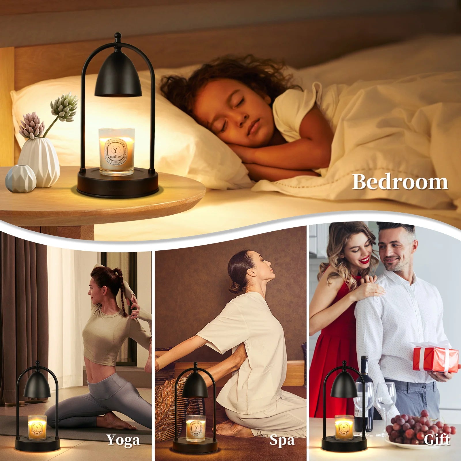 Candle Heating Lamp With Adjustable Height Electric Candle Heating Light with Timer Suitable For Scented Large Cans Of Candles