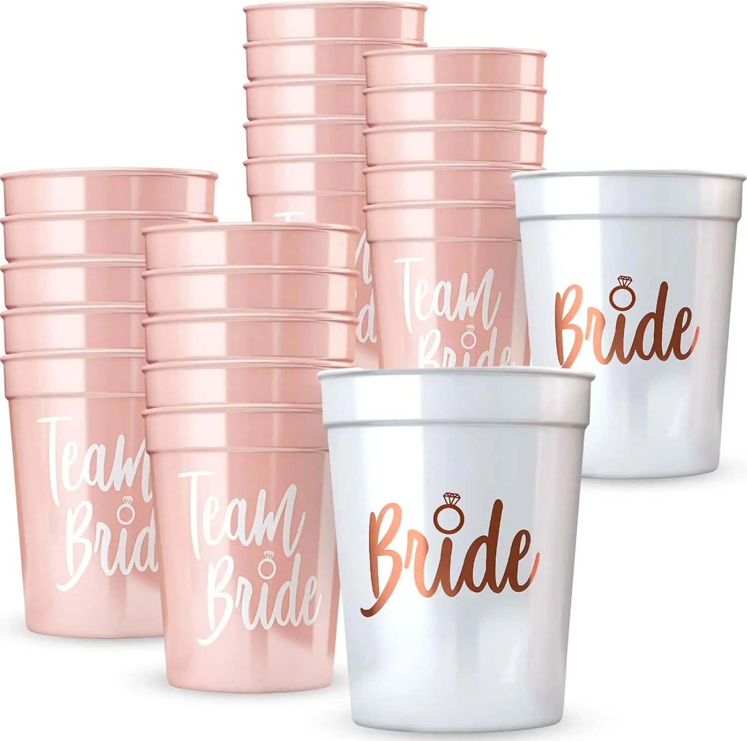 Team Bride Plastic Drinking Cups for Bachelorette Party - Smarsty