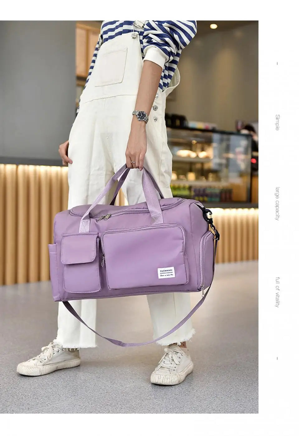 Unixinu Carry On Weekender Duffle Bag With Shoe Compartment - Smarsty